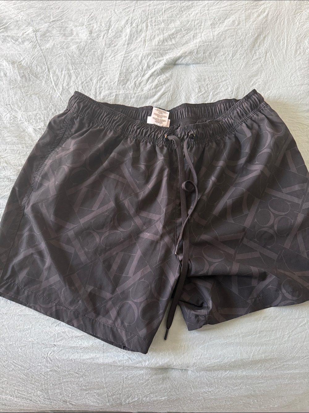 Calvin Klein Black Tonal Logo Athletic Shorts